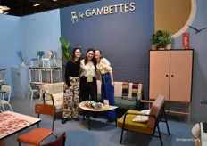 Doriane, Celine and Julia from Les Gambettes. The French brand can print different design on tables and chairs. The outdoor collection is made from recycled plastic.